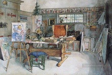 the studio 1895 Carl Larsson Oil Paintings